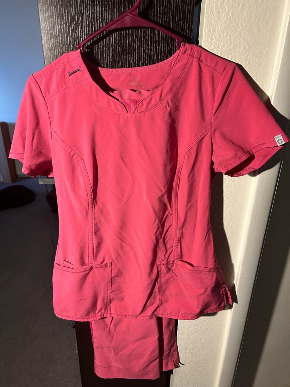 Cherokee Infinity Pink V-Neck Scrub Set